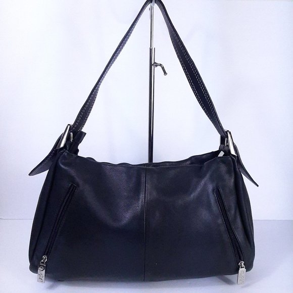 Dilaks Collection Leather Black HandBag Shoulder S - Picture 1 of 9